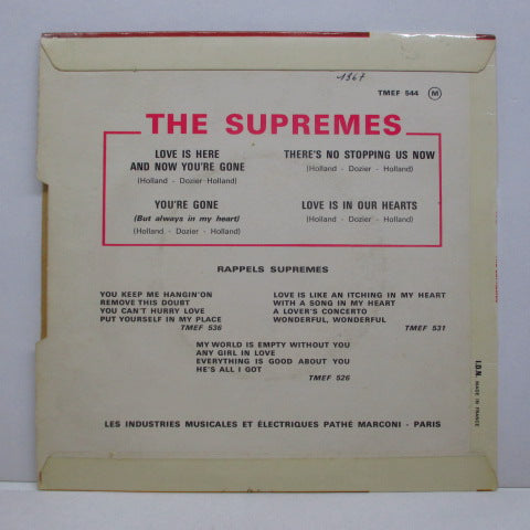 SUPREMES (シュープリームス)  - Love Is Here And Now You're Gone (French EP)