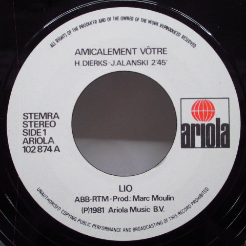 LIO - Amicalement Votre (Dutch Orig.7")