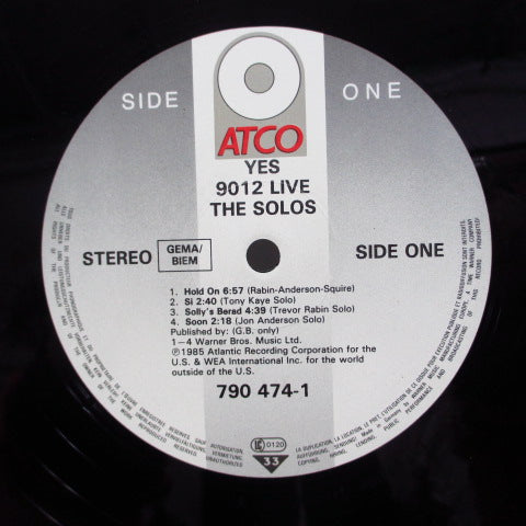 YES - 9012 Live-The Solos (GERMAN/Red Logo Label)