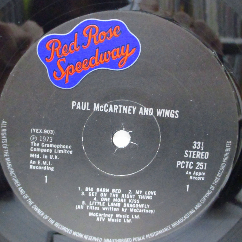 PAUL McCARTNEY & WINGS (ポール・マッカートニー & ウィングス)  - Red Rose Speedway (UK オリジナル「Wingsロゴ無ラベ」 LP+ブックレット/点字エンボス加工マット見開ジャケ)
