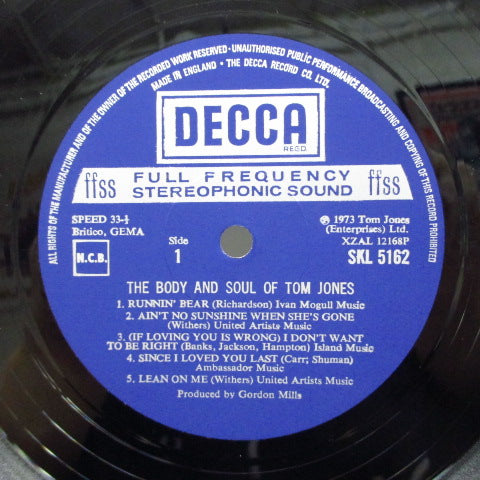 TOM JONES (トム・ジョーンズ) - Body And Soul Of Tom Jones (UK Orig.Stereo/CS)