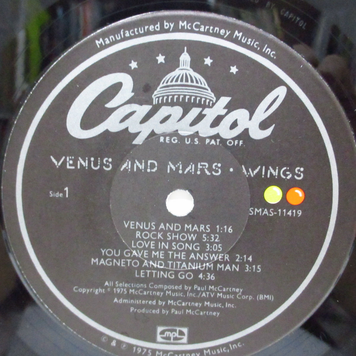 PAUL McCARTNEY & WINGS (ポール・マッカートニー)  - Venus And Mars (US オリジナル LP+インナー、ポスター2枚、ステッカー2枚/Stickered GS「完品」)