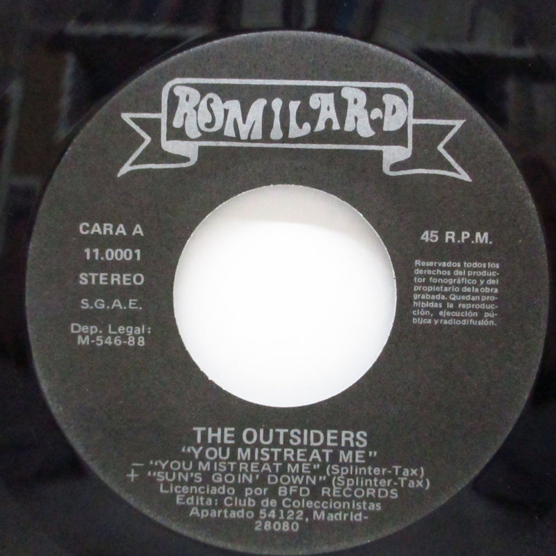OUTSIDERS (Dutch) (アウトサイダーズ)  - You Mistreat Me (Spain '88 再発 7"EP+PS)