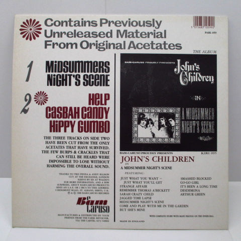 JOHN'S CHILDREN - Midsummers Night's Scene (UK Orig.12")