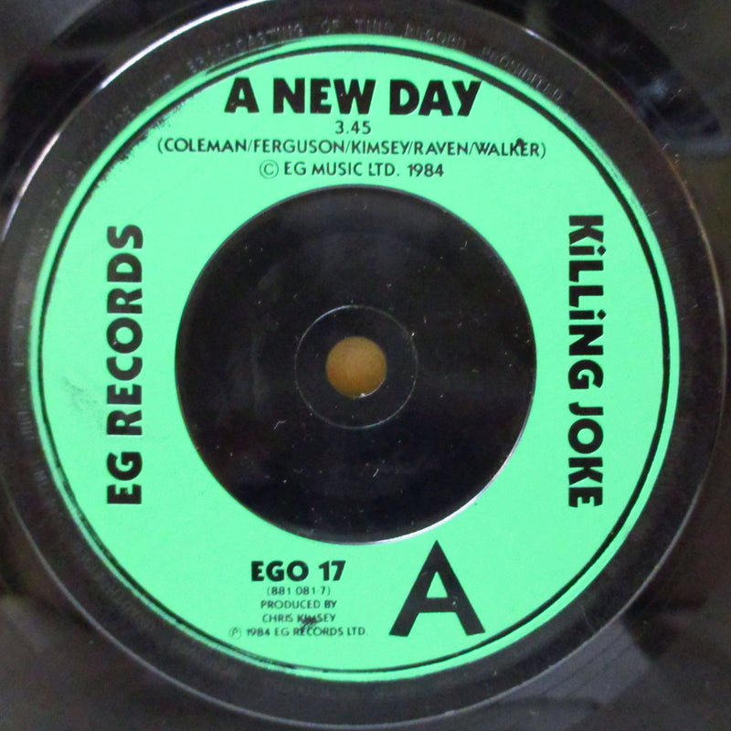 KILLING JOKE (キリング・ジョーク)  - A New Day (UK オリジナル・グリーン・プラスチックラベ 7"+PS)