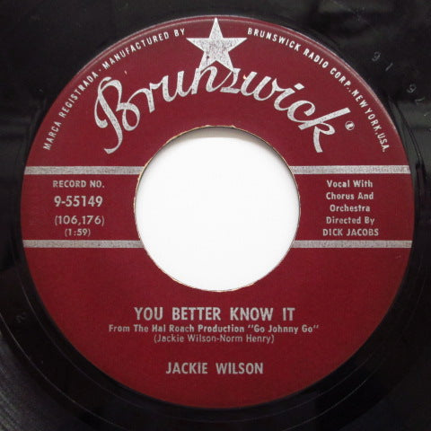 JACKIE WILSON - You Better Know It (Orig.)