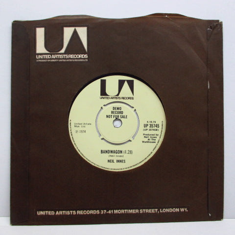 NEIL INNES (ニール・イネス)  - Lie Down And Be Counted (UK プロモ 7"+CS)