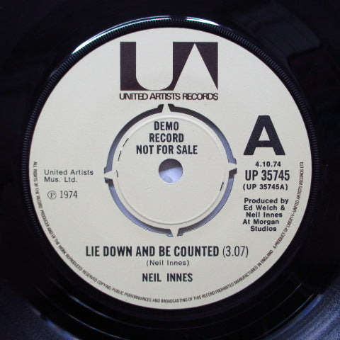NEIL INNES (ニール・イネス)  - Lie Down And Be Counted (UK プロモ 7"+CS)