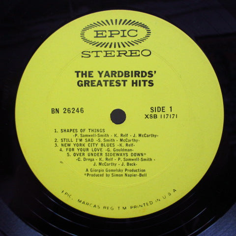 YARDBIRDS (ヤードバーズ) - Greatest Hits (US オリジナル「ステレオ」LP)