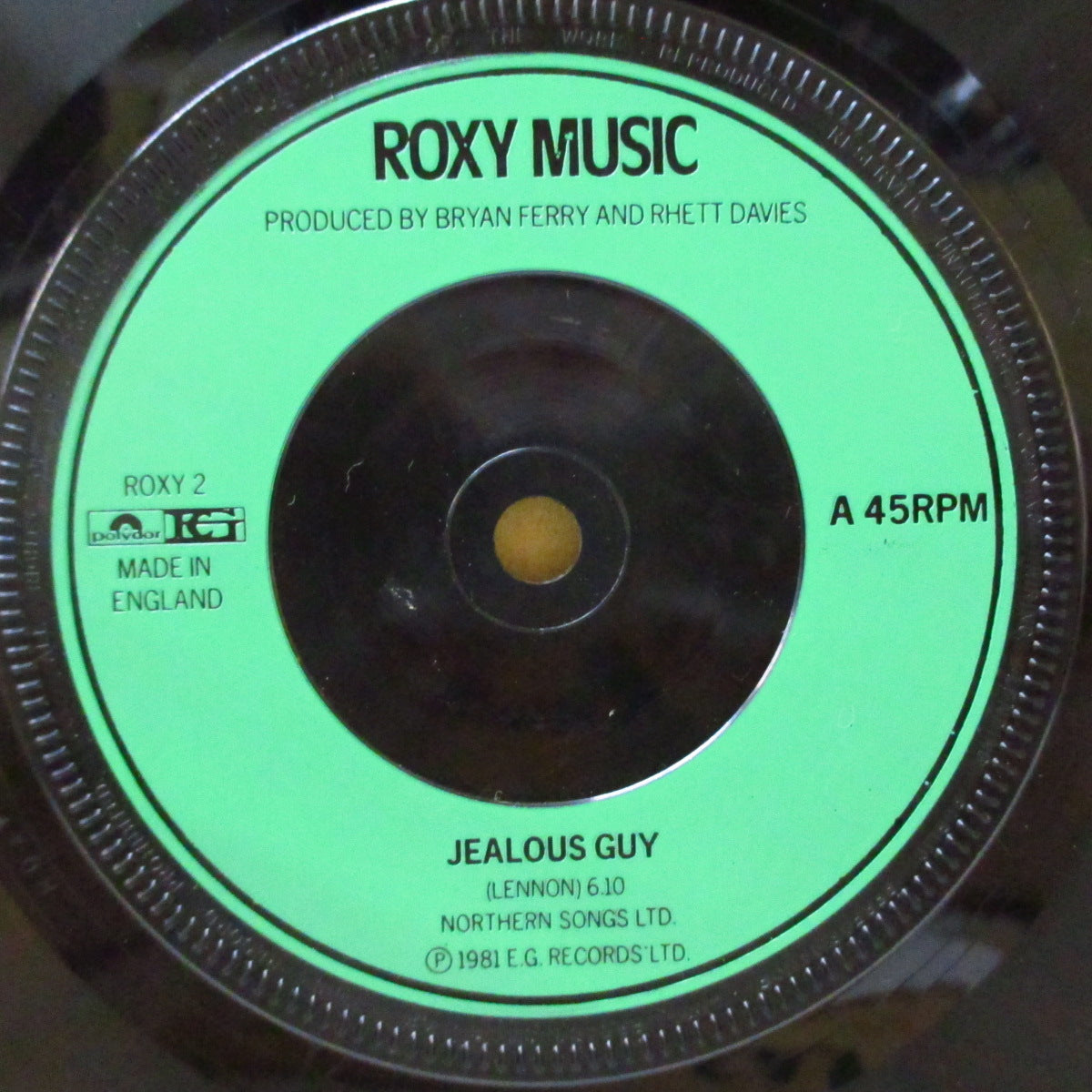 ROXY MUSIC (ロキシー・ミュージック)  - Jealous Guy (UK オリジナル 7"＋マット固紙ジャケ)