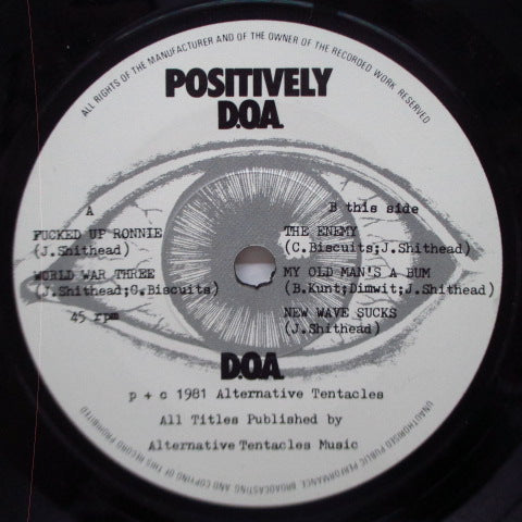D.O.A. - Positively (UK Orig.7")