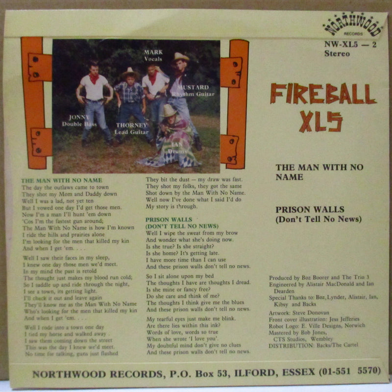 FIREBALL XL5 (ファイヤーボールXL5)  - Man With No Name (UK オリジナル 7")