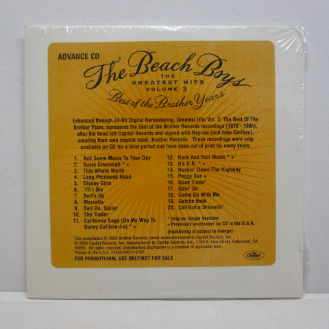 BEACH BOYS - The Greatest Hits Vol.3 (US Advance Promo)