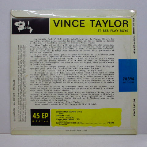 VINCE TAYLOR & PLAYBOYS - Sweet Little Sixteen +3 (French/Belgium 60's EP/CFS)