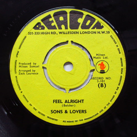 SONS ＆ LOVERS (サンズ＆ラヴァーズ)  - Feel Alright (UK Orig)