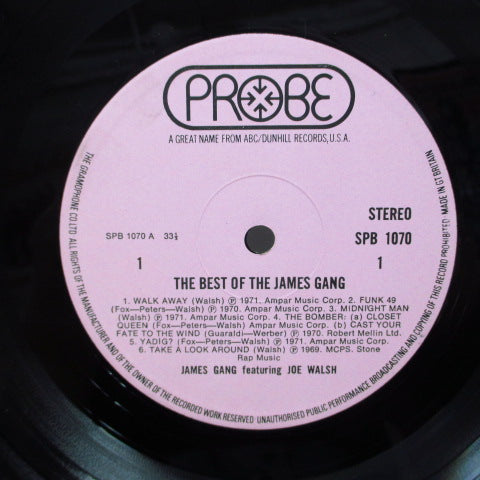 JAMES GANG (ジェームス・ギャング) - Best Of James Gang (UK Probe Orig.LP)