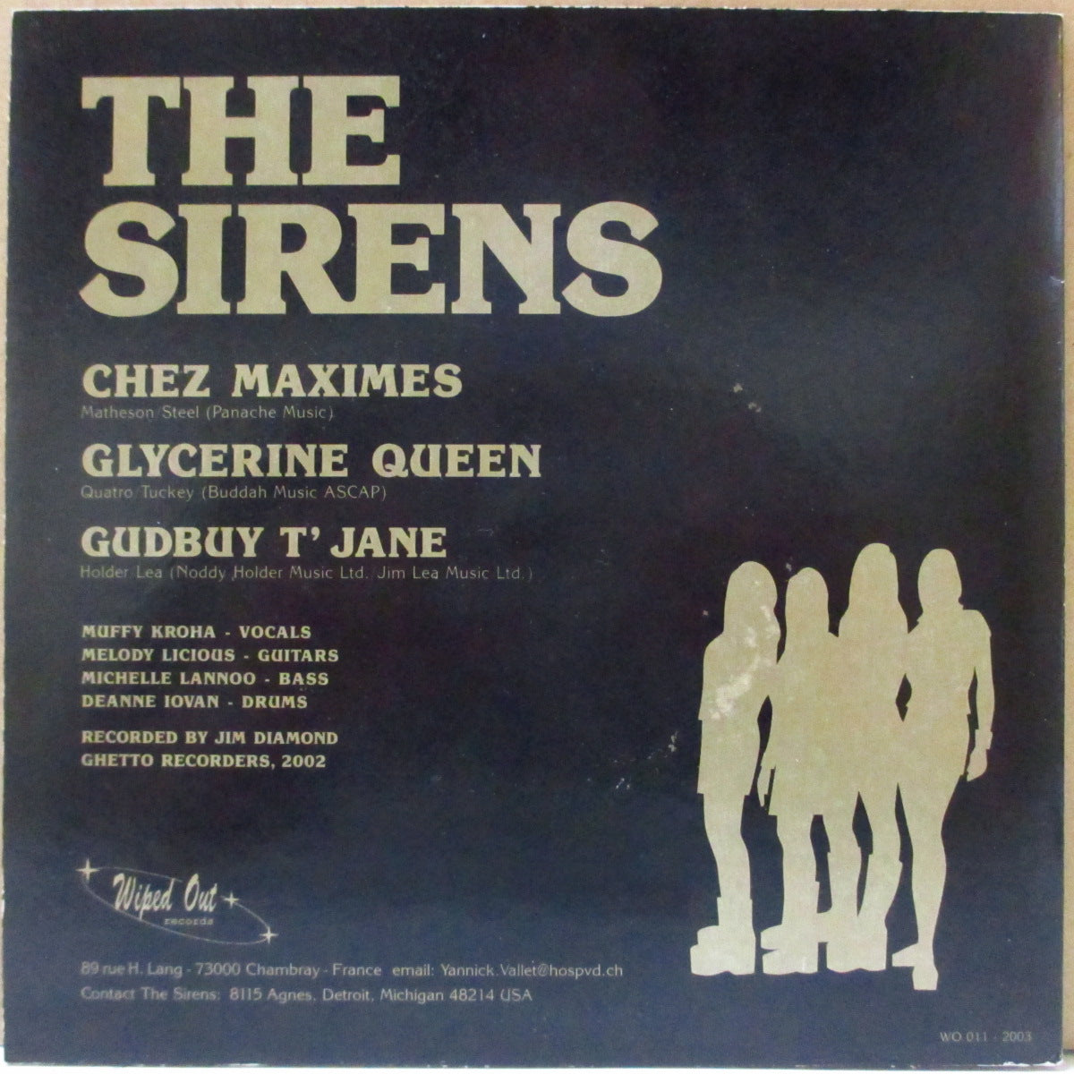 SIRENS ,THE (ザ・サイレンズ)  - Chez Maximes (France オリジナル 7")