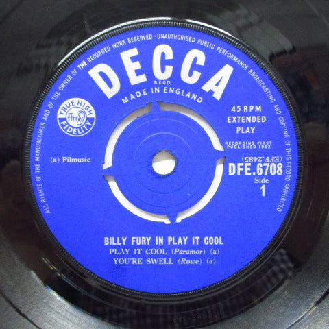 BILLY FURY - Billy Fury In Play It Cool (UK Orig.EP/CFS)