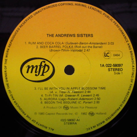 Andrews Sisters - The Andrews Sisters (Best)
