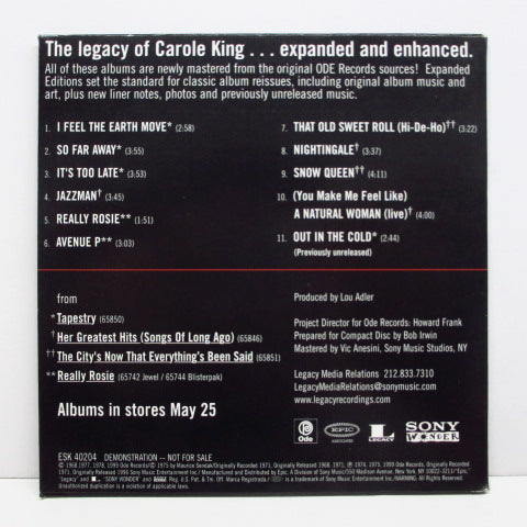 CAROLE KING - Expanded Editions Sampler (US Promo Sampler CD)