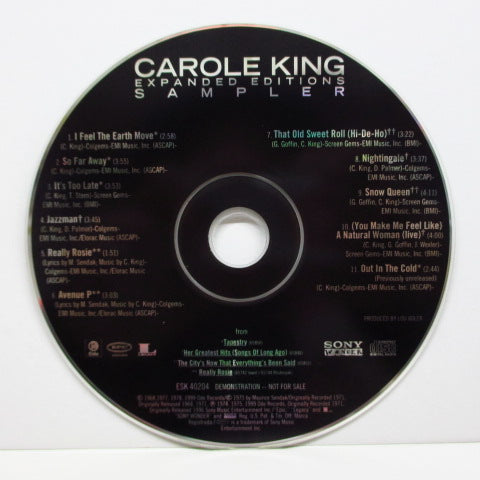 CAROLE KING - Expanded Editions Sampler (US Promo Sampler CD)
