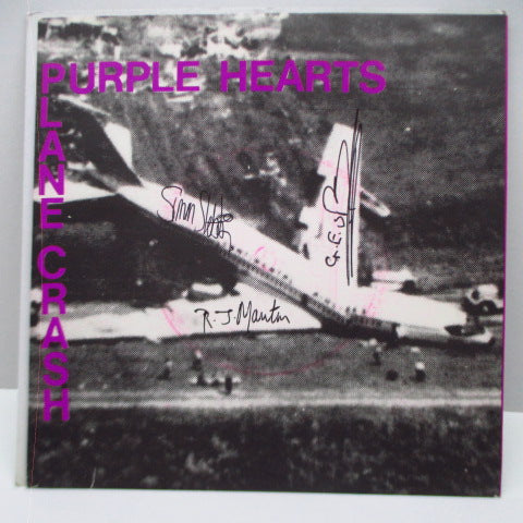 PURPLE HEARTS - Plane Crash (UK Orig.7"+Autographed PS)