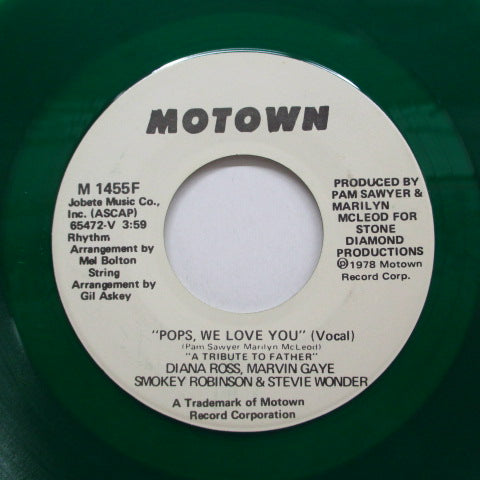 DIANA ROSS, MARVIN GAYE etc... - Pops, We Love You (Promo Green Vinyl)