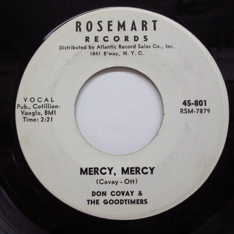 DON COVAY & THE GOODTIMERS - Mercy, Mercy (Promo/Ott Credit)