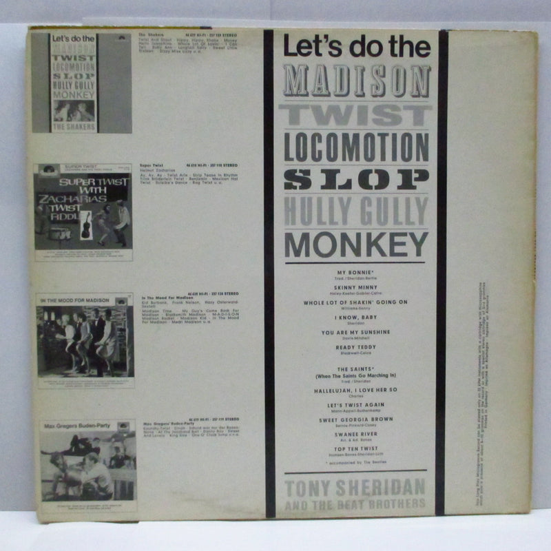 TONY SHERIDAN & Beat Brothers (BEATLES) - Let's Do The Madison, Twist, Locomotion, Slop, Hully Gully, Monkey (German '64 Re Stereo LP)