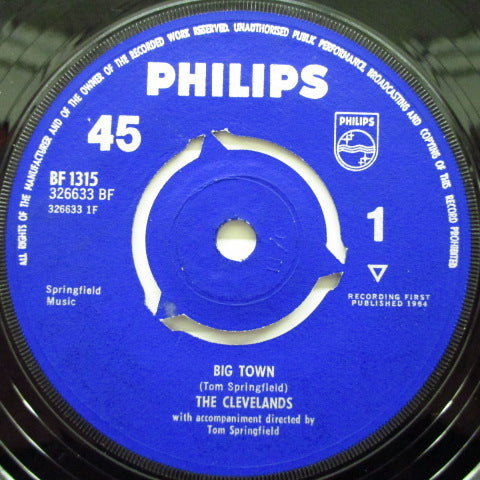 CLEVELANDS - Big Town / Lonley, Weary And Blue (UK Orig.7")