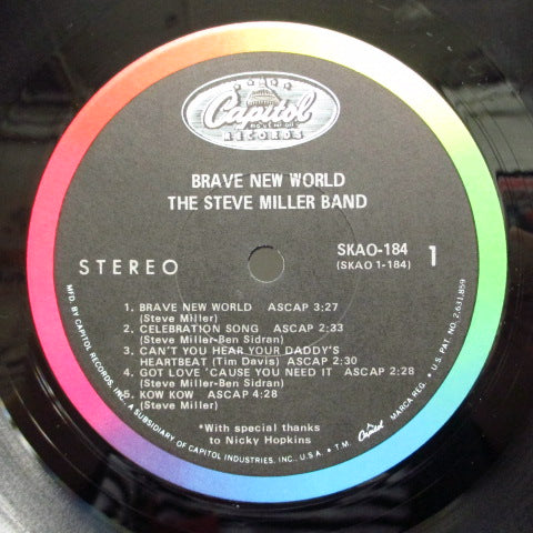 STEVE MILLER BAND - Brave New World (US '69 2nd Press Stereo LP/GS)