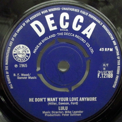 LULU - He Don't Want Your Love Anymore
