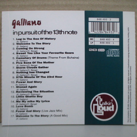 GALLIANO - In Pursuit Of The 13th Note (UK Orig.CD)