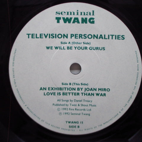 TELEVISION PERSONALITIES (テレヴィジョン・パーソナリティーズ) - We Will Be Your Gurus  (UK オリジナル 7")
