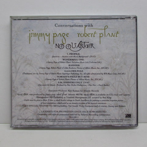 JIMMY PAGE / ROBERT PLANT - Conversations With : Plus Music From No Quarter (US PROMO)