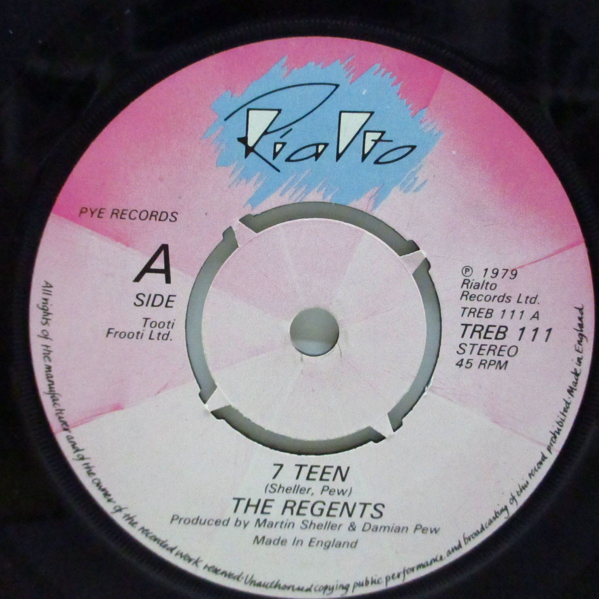 REGENTS, THE - 7 Teen (UK Orig.7"+CS)