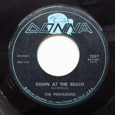PENTAGONS - Down At The Beach ('61 Donna Reissue)