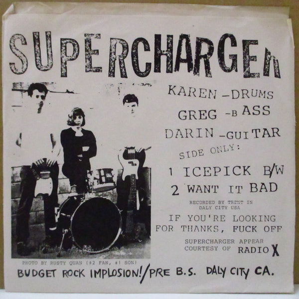 SUPERCHARGER / CAR THIEVES (スーパーチャージャー)  - Supercharge / Car Thieves (US Orig.7")
