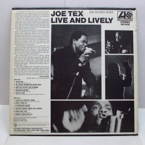 JOE TEX (ジョー・テックス)  - Live And Lively (US Orig.Stereo LP)