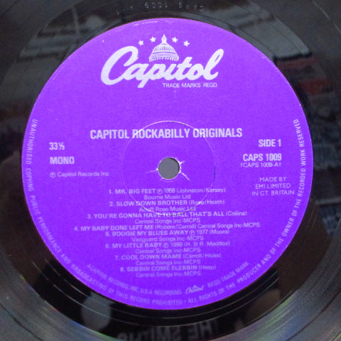 V.A. (50's キャピトル社ロカビリー・コンピ) - Capitol Rockabilly Originals (UK '77「小ロゴ・ラベ」再発モノラルLP/マット紙質ジャケ)