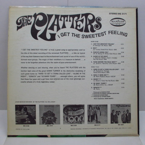 PLATTERS - I Get The Sweetest Feeling (US 70's Re Stereo LP)