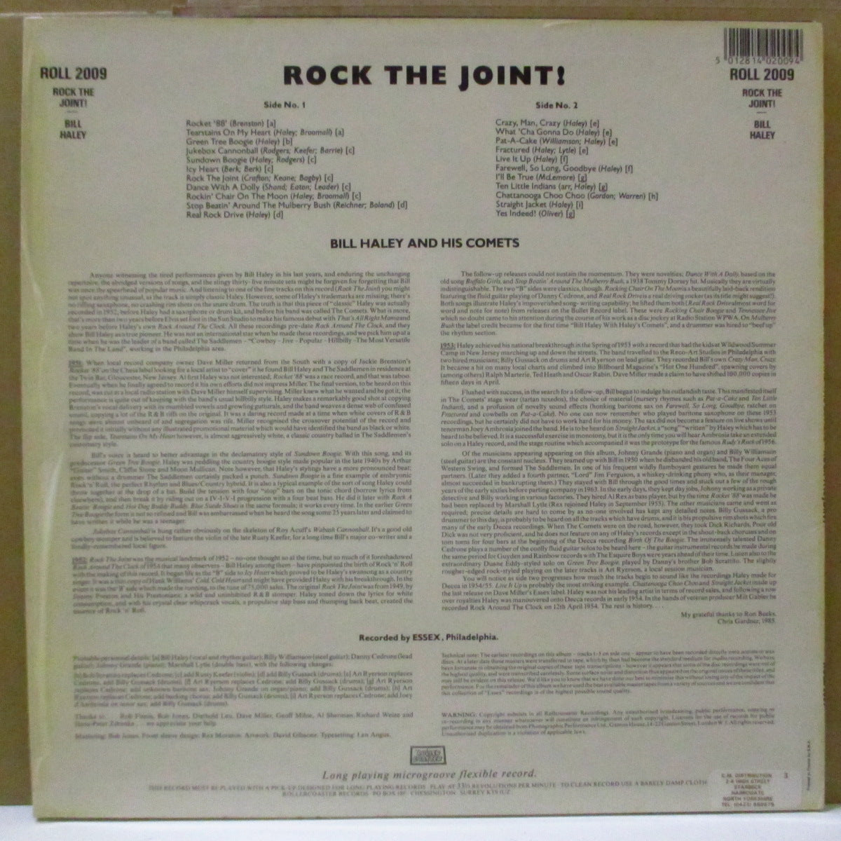 BILL HALEY & HIS COMETS (ビル・ヘイリー＆ヒズ・コメッツ)  - Rock The Joint! (UK '85 Reissue "Black & Gold" Label" Mono LP)