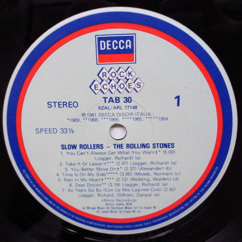 ROLLING STONES (ローリング・ストーンズ)  - Slow Rollers (UK Orig.Stereo LP)