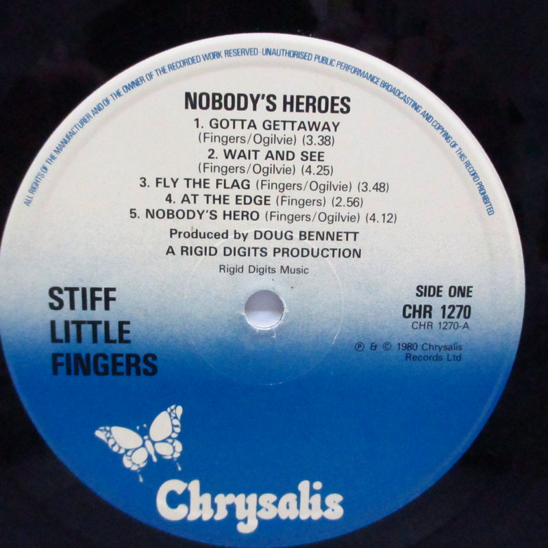 STIFF LITTLE FINGERS (スティッフ・リトル・フィンガーズ)  - Nobody's Heroes (UK オリジナル LP+曲線カットインナー/両面コーティングジャケ)