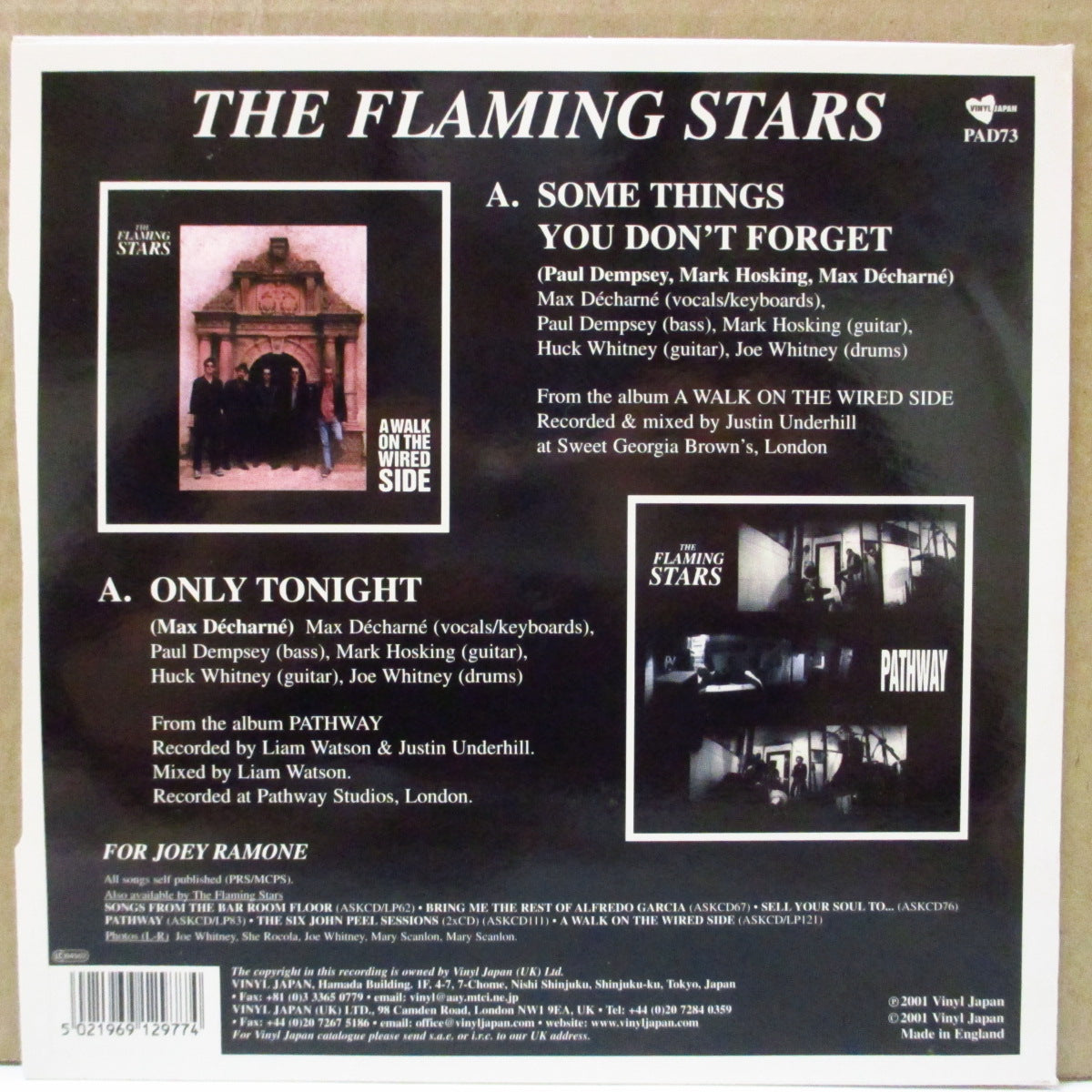 FLAMING STARS, THE (ザ・フレーミング・スターズ)  - Some Things You Don't Forget (UK Orig.7")