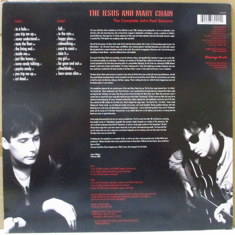 JESUS AND MARY CHAIN, THE (ジーザス＆メリー・チェイン)  - The Complete John Peel Sessions (UK オリジナル180グラム重量 LP)