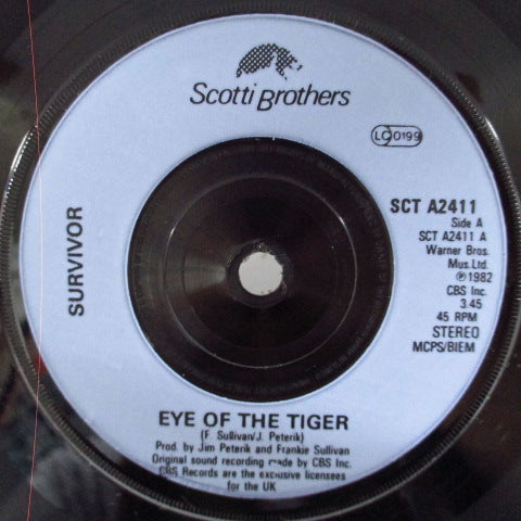 SURVIVOR - Eye Of The Tiger (UK Orig.Blue Plastic Lbl.7"+PS)