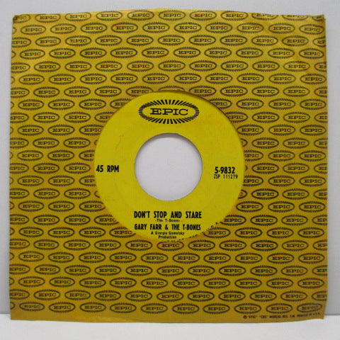 GARY FARR & THE T-BONES - Don't Stop And Stare (US Orig.7"+CS)