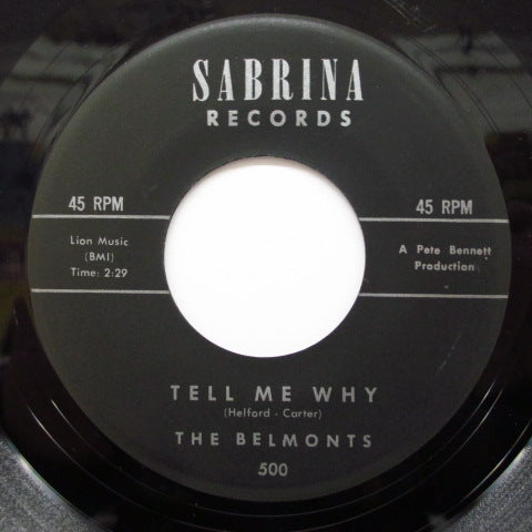 BELMONTS - Tell Me Why (Sabrina Reissue)