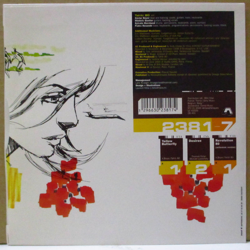 TAHITI 80 (タヒチ80)  - Yellow Butterfly (France Orig.Clear Yellow Vinyl 7")